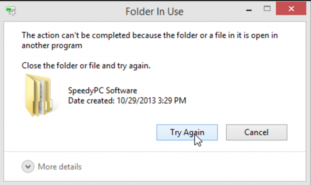 Løsning til Folder In Use fejlmeddelelse i Windows 10